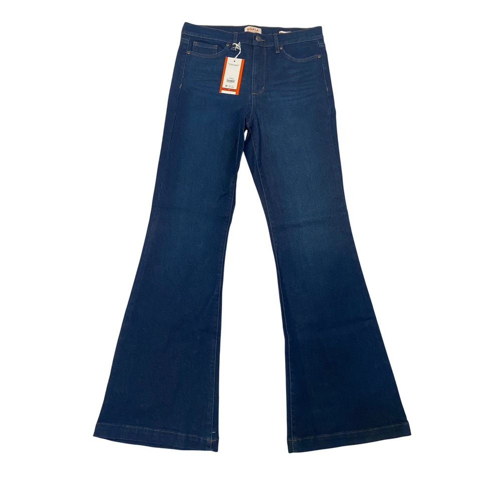 Sofia by Sofia Vergara Melisa High Rise Flare Jeans Dark Wash Blue Size 10 NWT